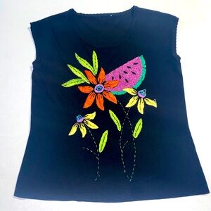 Vintage Women’s Unbranded Embroidered/beaded Tank Top